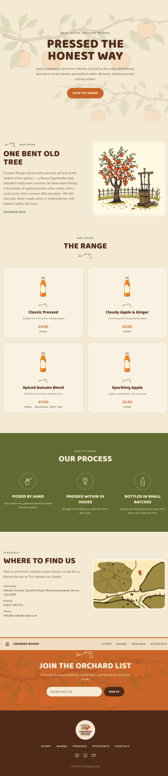 Crooked Bough example website