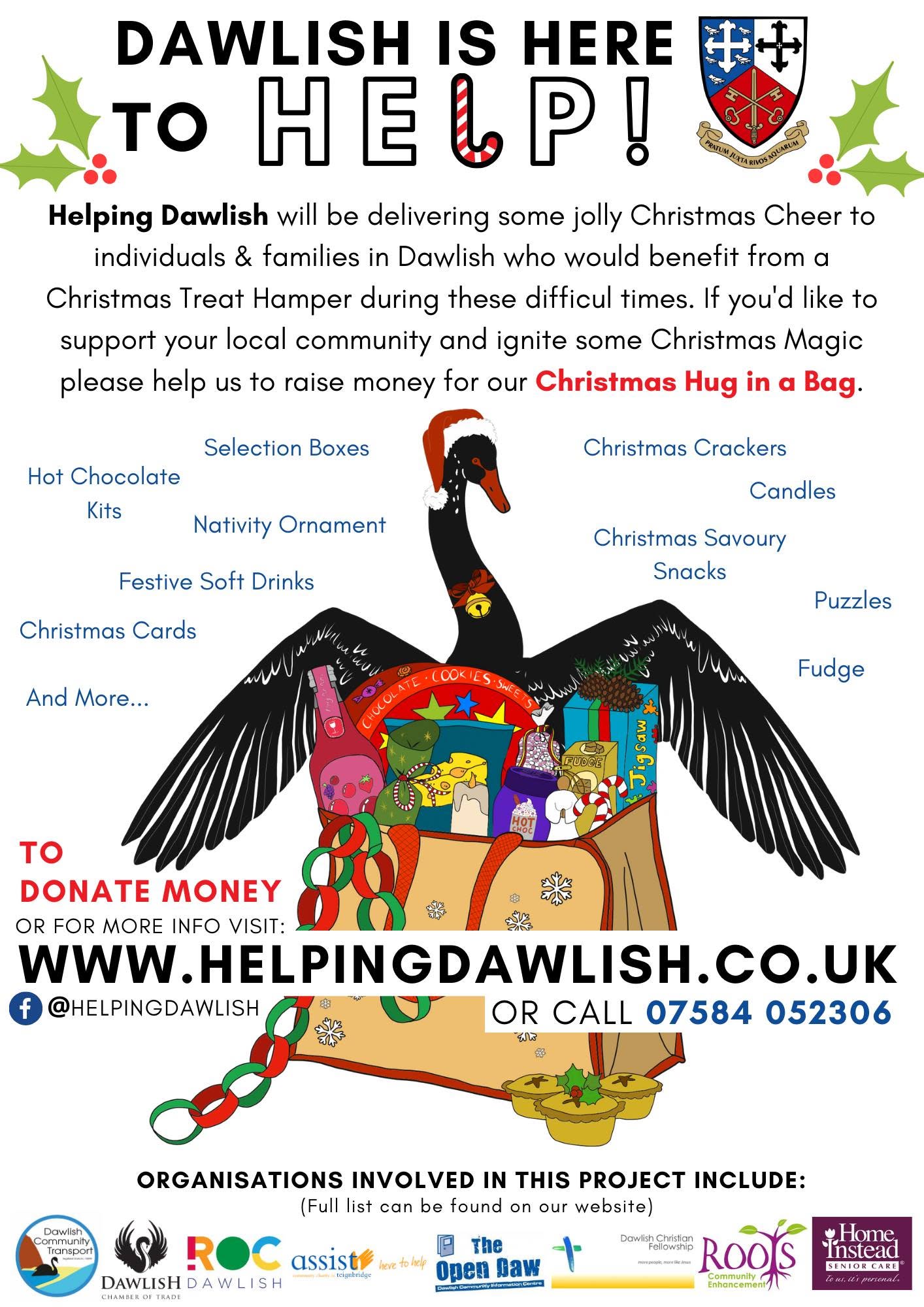Helping Dawlish Christmas campaign poster