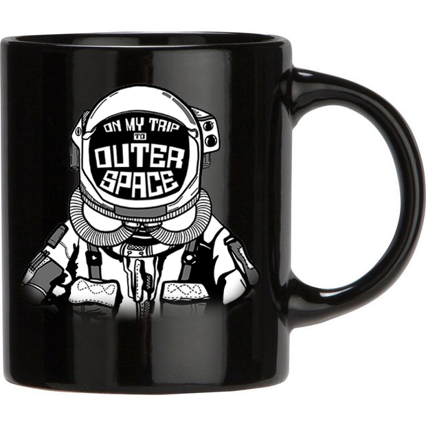 On My Trip to Outer Space astronaut mug design